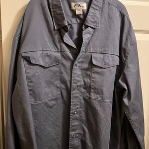 AXE 3XL Fire Retardant Gray Button-Up FR Shirt